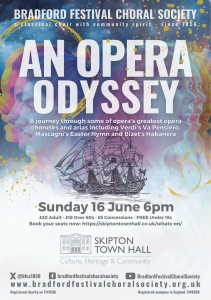 Live Music, Opera Poster, Bradford Choir, Skipton Town Hall Music